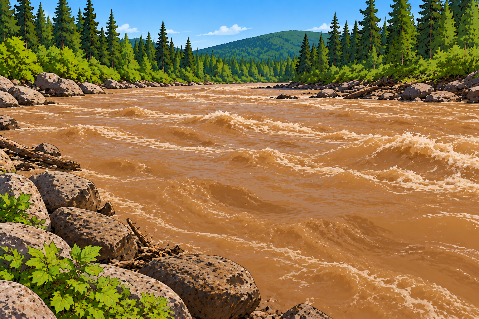 Eau boueuse